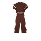 QED London - Ladies - Stripe Bomber Jacket & Matching Trouser Set M - Wildvine Clothing, Spalding, Lincolnshire