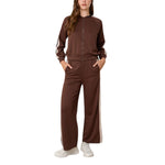 QED London - Ladies - Stripe Bomber Jacket & Matching Trouser Set S - Wildvine Clothing, Spalding, Lincolnshire