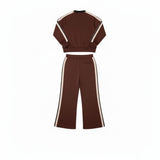 QED London - Ladies - Stripe Bomber Jacket & Matching Trouser Set - Wildvine Clothing, Spalding, Lincolnshire