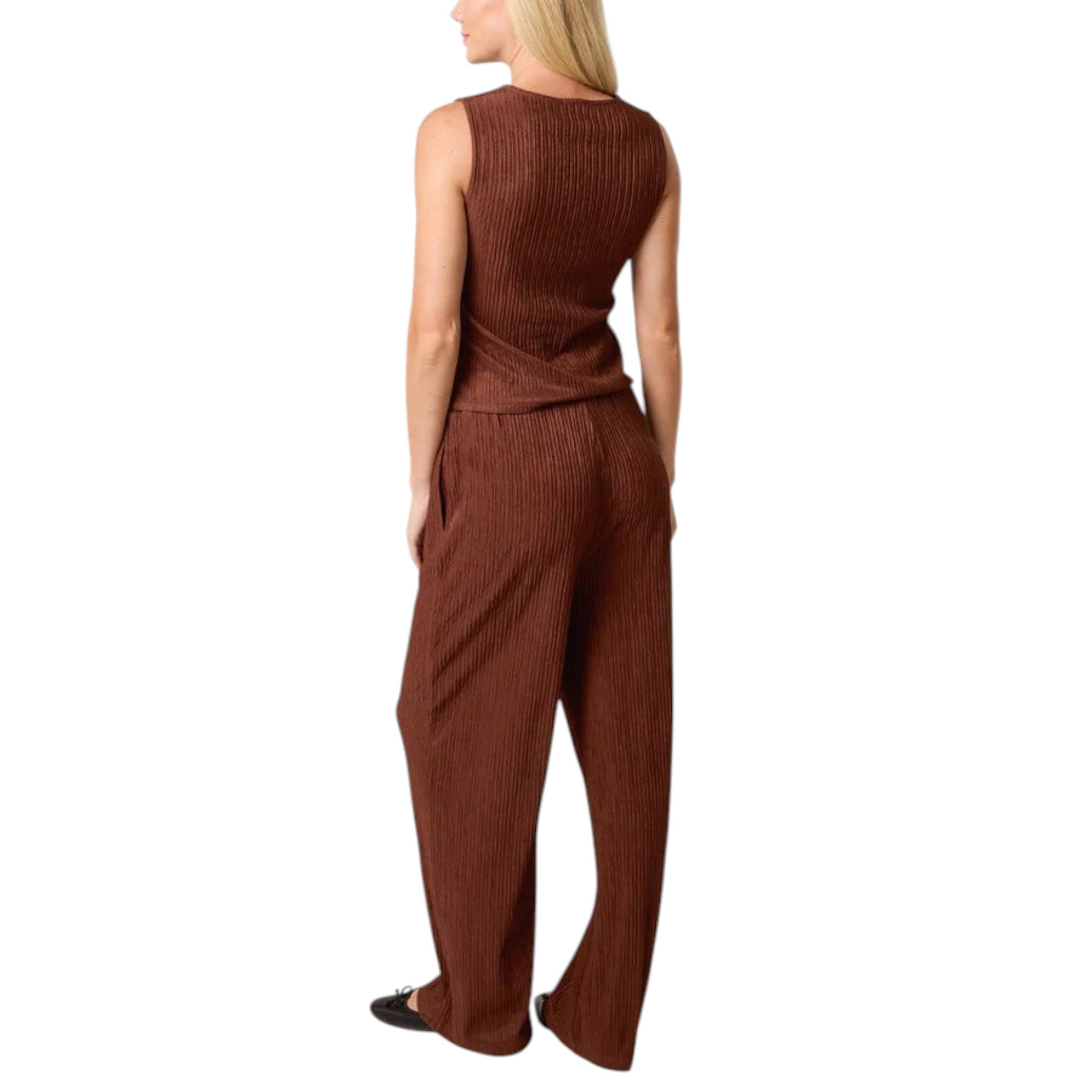 QED London - Ladies - Textured Waistcoat & Trouser Set - Wildvine Clothing, Spalding, Lincolnshire