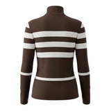 Alice Collins - Karlie Stripe Pullover - Chocolate Chip/W.White - 037A003 - Wildvine Clothing, Spalding, Lincolnshire