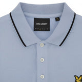 Lyle & Scott - Mens Tipped Polo Shirt - Bubble Blue / Jet Black - SP1524VOGT Y167 - Wildvine Clothing, Spalding, Lincolnshire