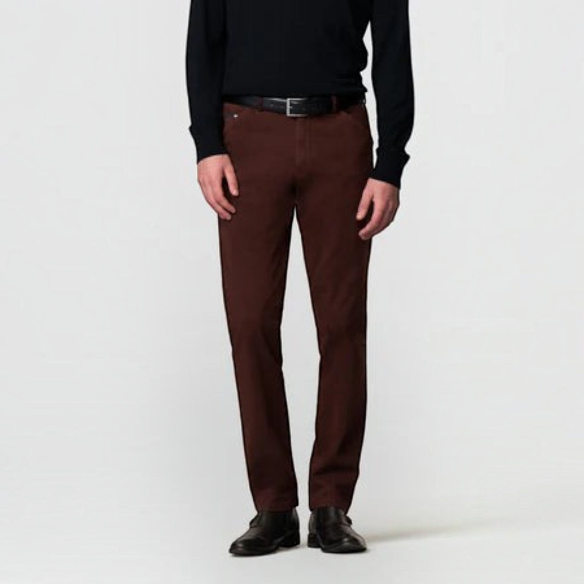 MEYER Chicago Mens Trousers – 2-5613 48 Fine Micro Cotton - Modern Fit - Burgundy - Wildvine Clothing, Spalding, Lincolnshire