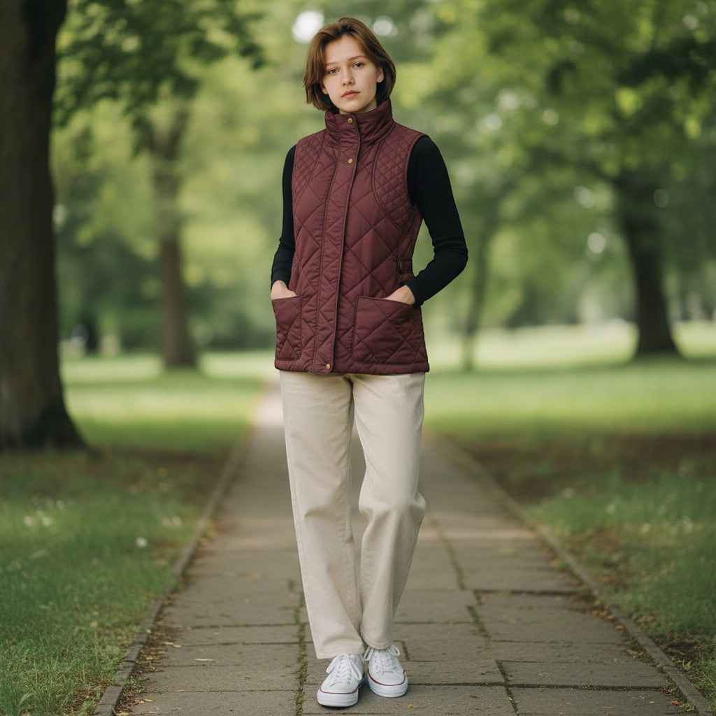 Jane Austin Ladies - Harper Gillet - Brown - Wildvine Clothing, Spalding, Lincolnshire