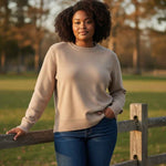 Fynch-Hatton - Ladies Pullover - O-Neck Merrino Wool - Cappuchino 842 - Wildvine Clothing, Spalding, Lincolnshire