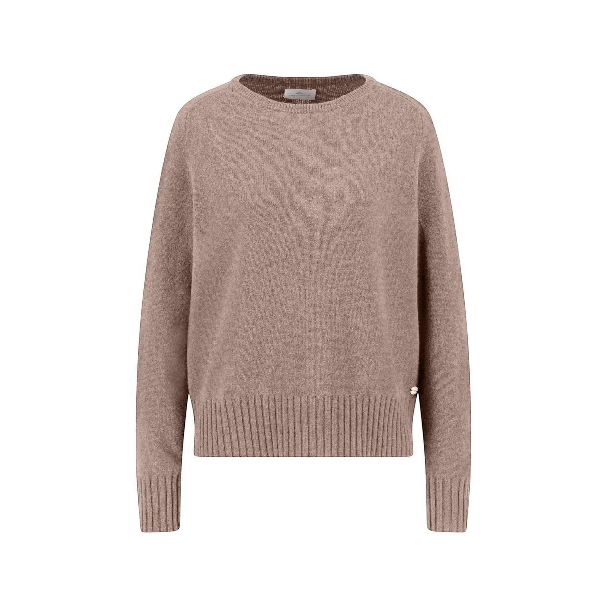 Fynch-Hatton - Ladies Pullover - O-Neck Merrino Wool - Cappuchino 842 - Wildvine Clothing, Spalding, Lincolnshire