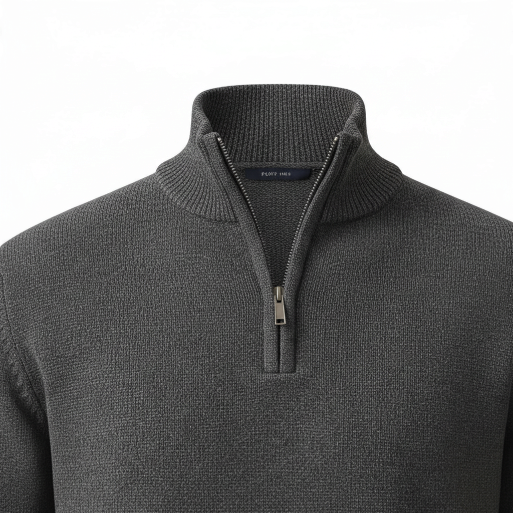 Jackdaw - Mens Finley 1/4 Chenille Sherpa Jumper - Charcoal - Wildvine Clothing, Spalding, Lincolnshire