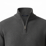 Jackdaw - Mens Finley 1/4 Chenille Sherpa Jumper - Charcoal - Wildvine Clothing, Spalding, Lincolnshire