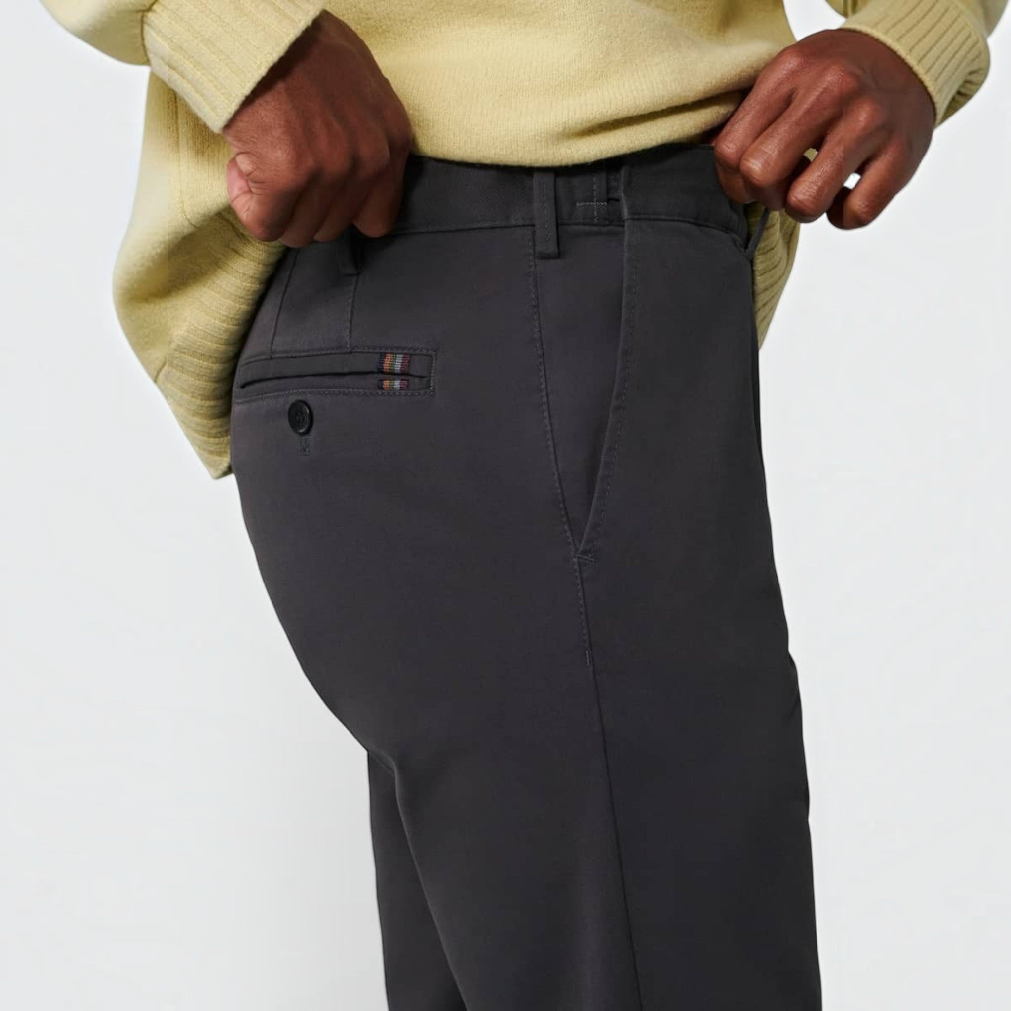 MEYER Oslo Mens Trousers – 9-316 08 Luxury Cotton Chinos - Modern Fit – Charcoal - Wildvine Clothing, Spalding, Lincolnshire