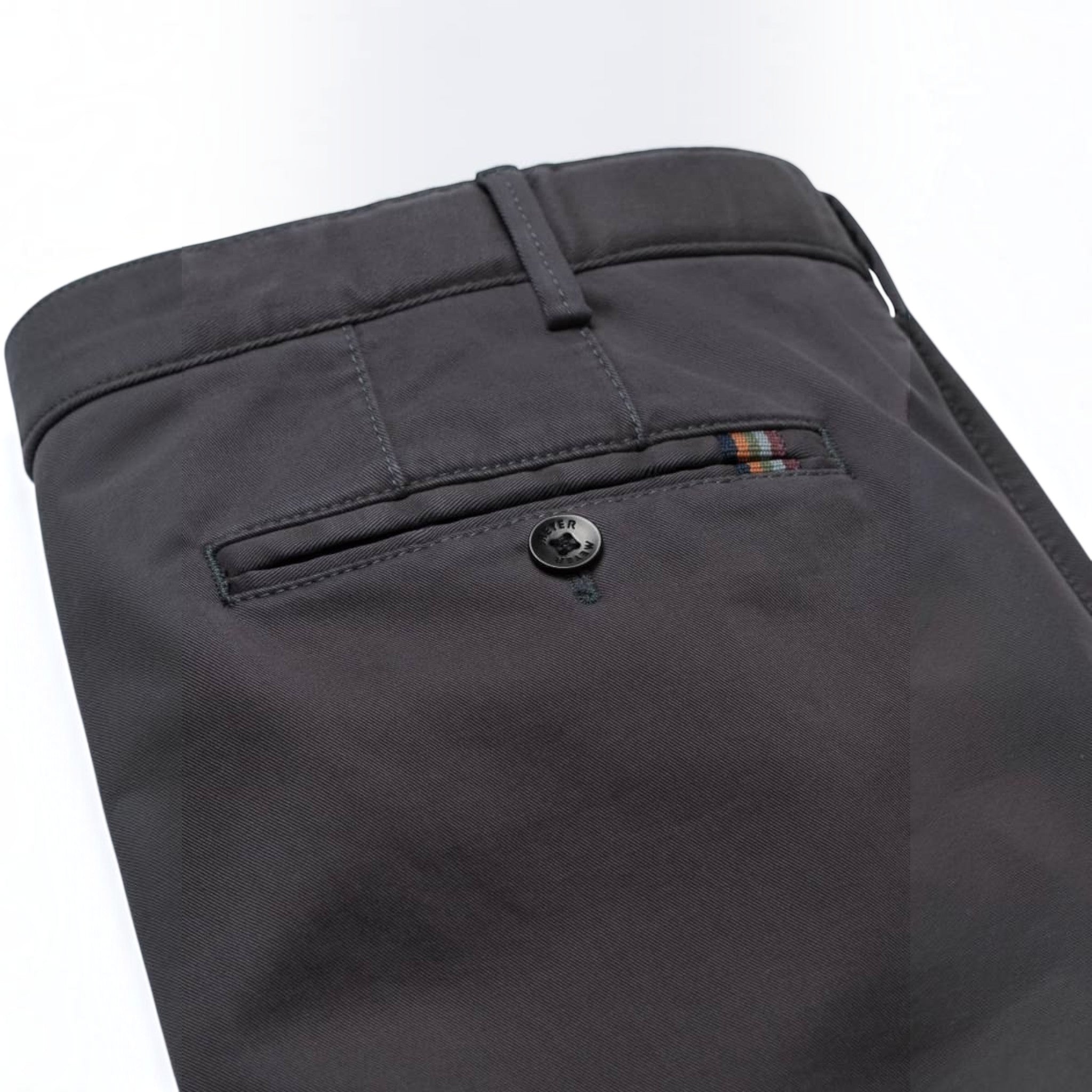 MEYER Oslo Mens Trousers – 9-316 08 Luxury Cotton Chinos - Modern Fit – Charcoal - Wildvine Clothing, Spalding, Lincolnshire
