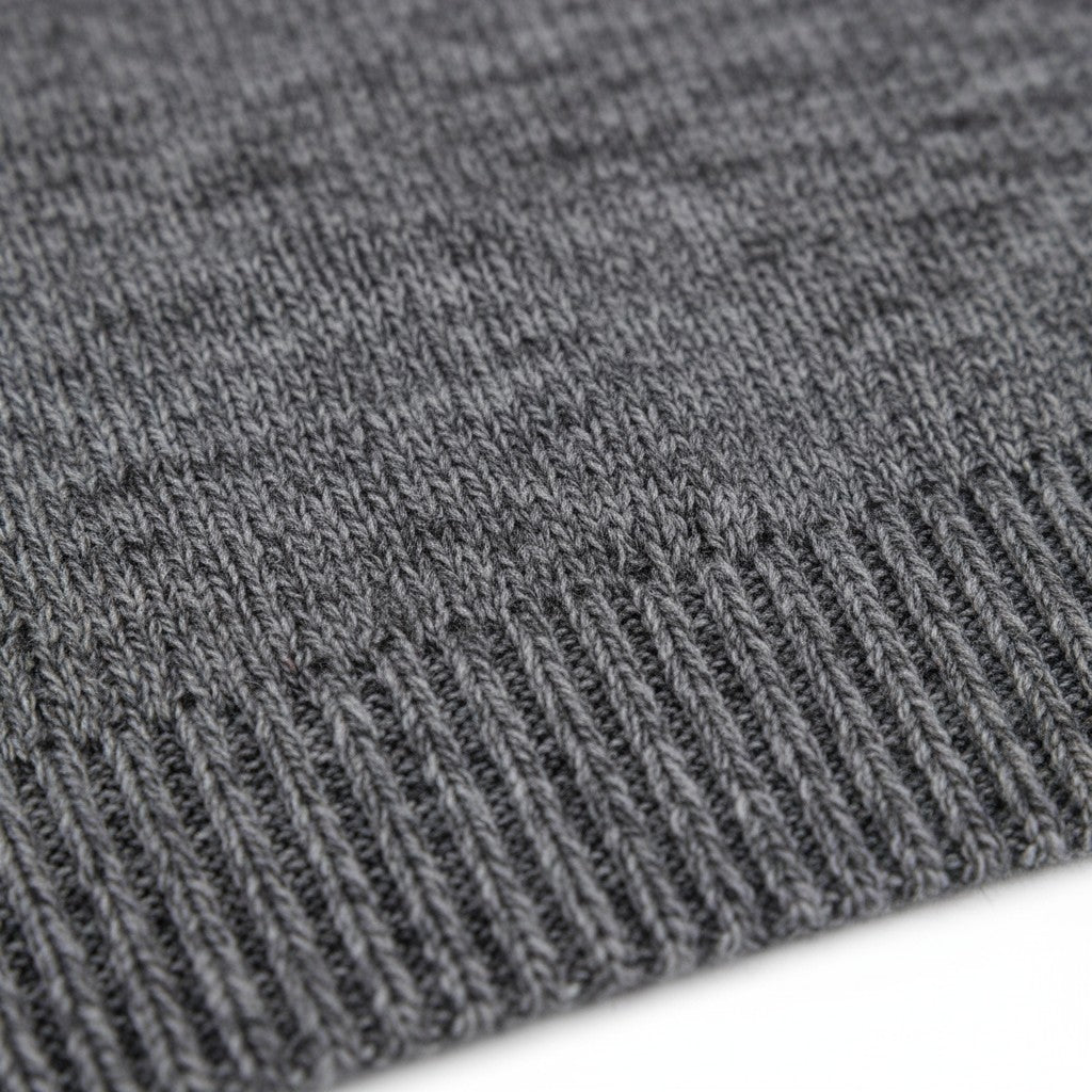 Fynch-Hatton - Mens Knitwear - Buttoned Troyer, Twisted Mouline - Charcoal 998 - Wildvine Clothing, Spalding, Lincolnshire