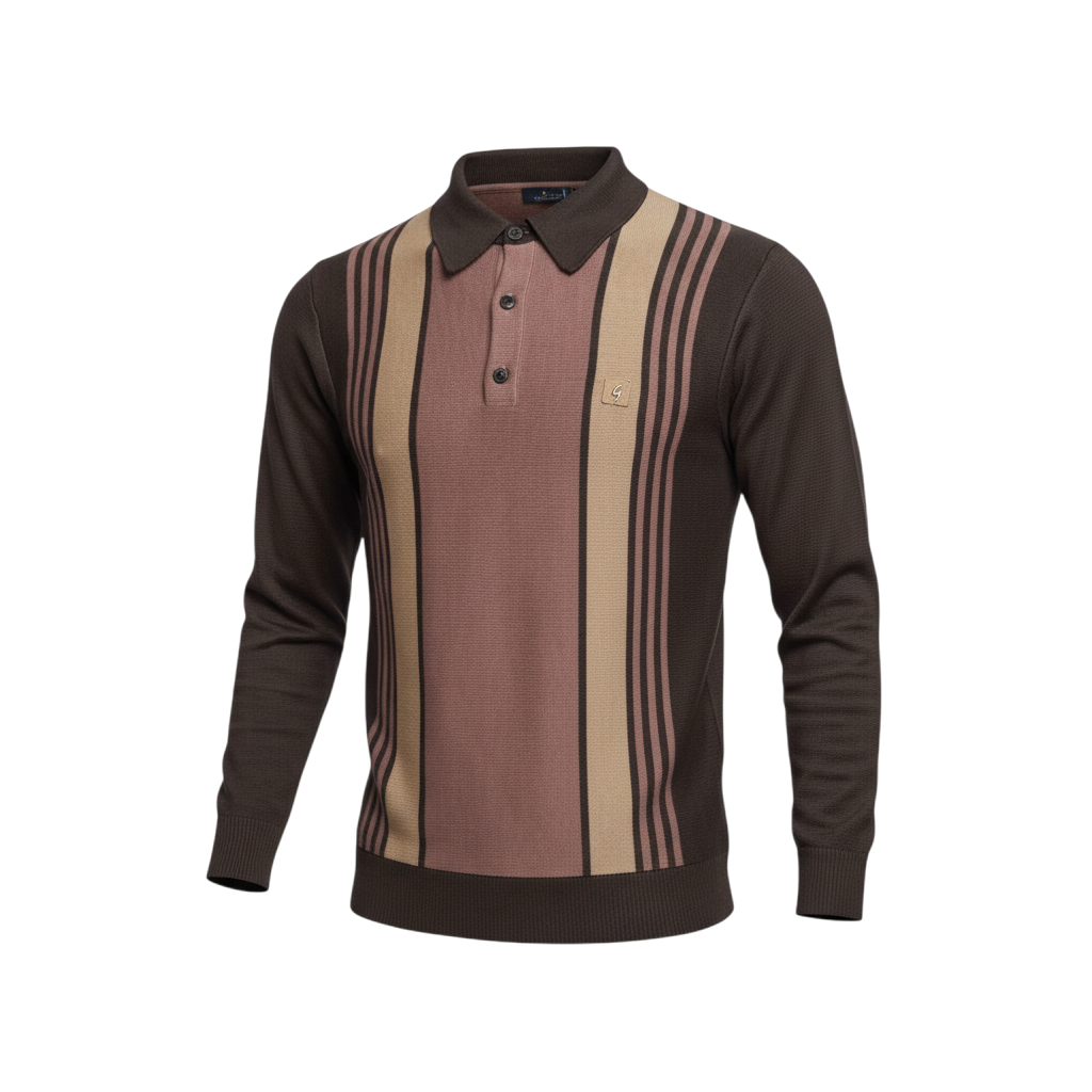 Gabicci Vintage - Mens Searle Knitted Polo - Charcoal - V57GM00 - Wildvine Clothing, Spalding, Lincolnshire