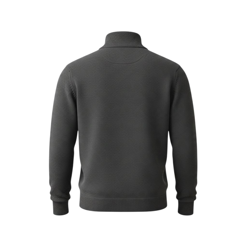 Jackdaw - Mens Finley 1/4 Chenille Sherpa Jumper - Charcoal - Wildvine Clothing, Spalding, Lincolnshire