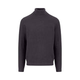 Fynch-Hatton - Mens Knitwear - Rollneck, Structure - Charcoal 998 - Wildvine Clothing, Spalding, Lincolnshire
