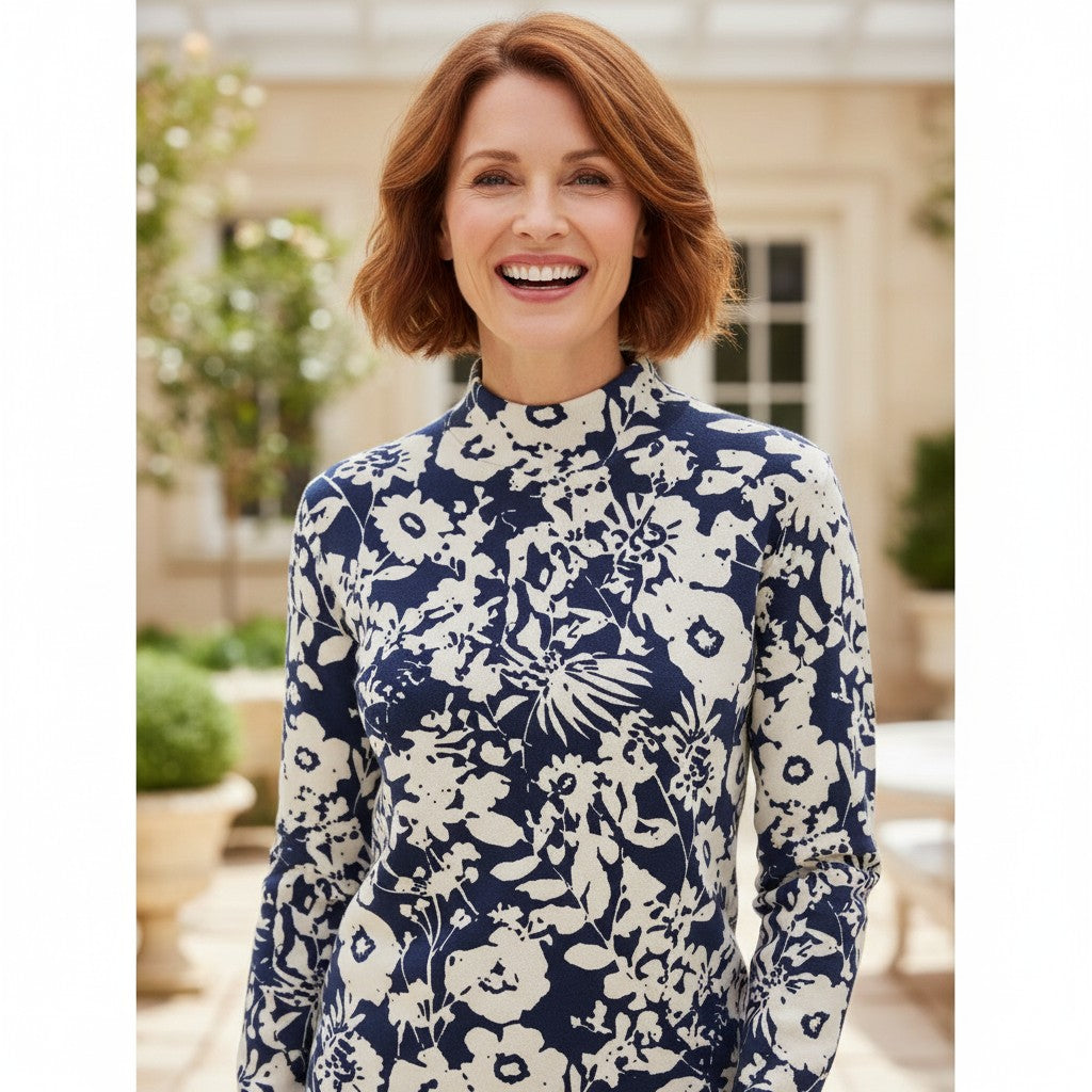 Alice Collins - Charlotte Pullover - Rich Navy - 037A113 - Wildvine Clothing, Spalding, Lincolnshire