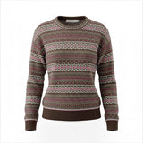 Alice Collins - Kirsten Fairisle Pullover - Chocolate Chip - 037A011 - Wildvine Clothing, Spalding, Lincolnshire