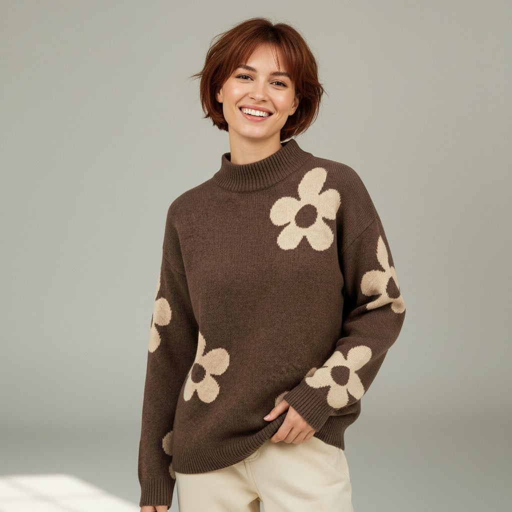 Alice Collins - Portia Pullover - Chocolate Chip - 037A120 - Wildvine Clothing, Spalding, Lincolnshire