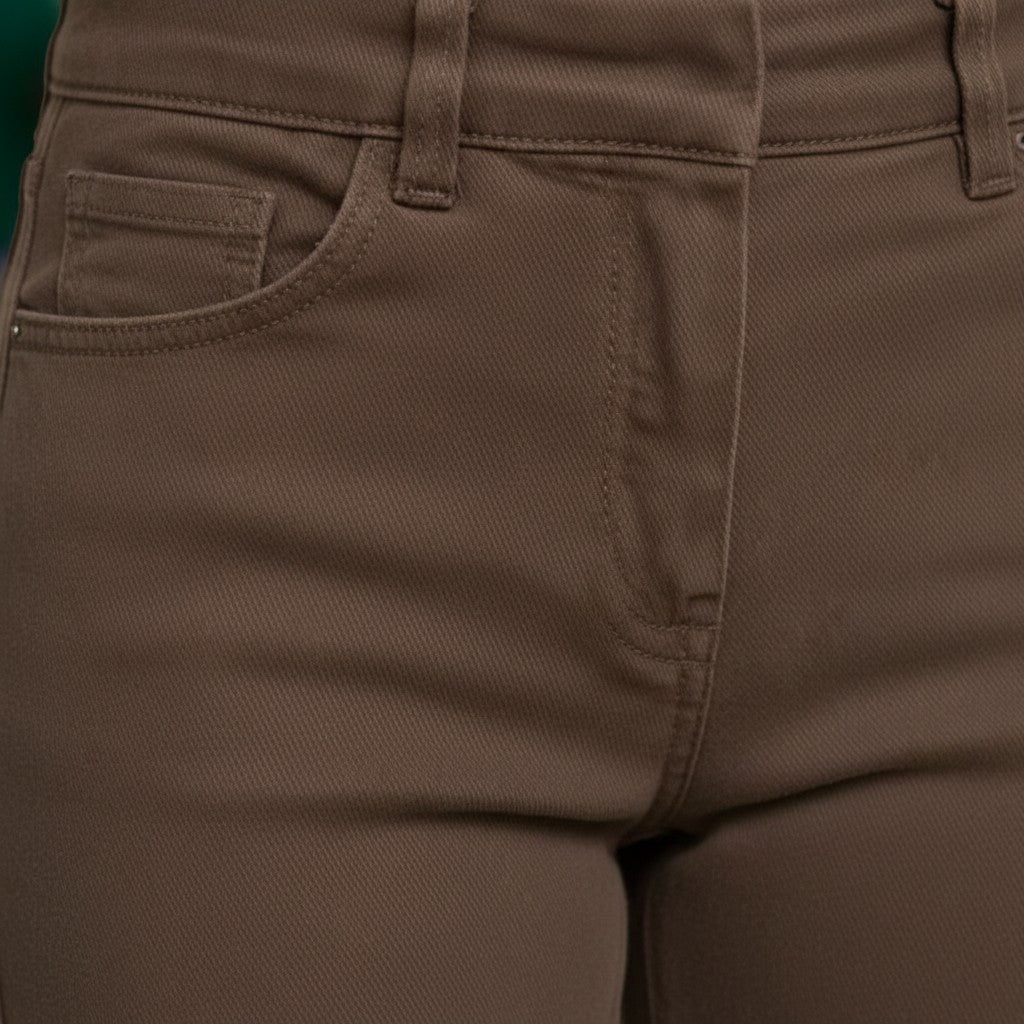 Pinnns - Ladies - 28" Leg Super Stretch Stright Leg Deluxe Jean - Chocolate - Wildvine Clothing, Spalding, Lincolnshire
