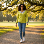 Alice Collins - Ladies Liz V Pullover - Citronelle - Wildvine Clothing, Spalding, Lincolnshire