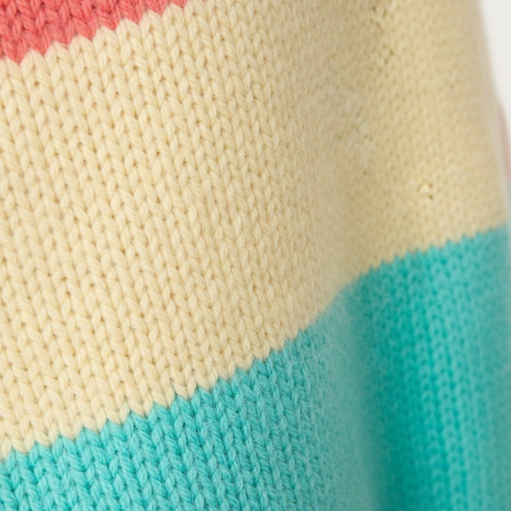 Wild Flower - Ladies - Stitch Colourblock Knit Flower Cardigan - Multi colour - Wildvine Clothing, Spalding, Lincolnshire