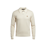Gabicci Vintage - Mens Cambridge Argyle Knit Polo - Cream - V57GM05 - Wildvine Clothing, Spalding, Lincolnshire