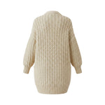 Wild Flower - Ladies - Thick Cable Knit Pockets Cardigan - Cream - Wildvine Clothing, Spalding, Lincolnshire