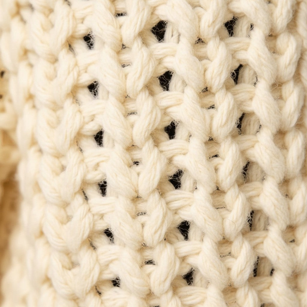 Wild Flower - Ladies - Thick Cable Knit Pockets Cardigan - Cream - Wildvine Clothing, Spalding, Lincolnshire