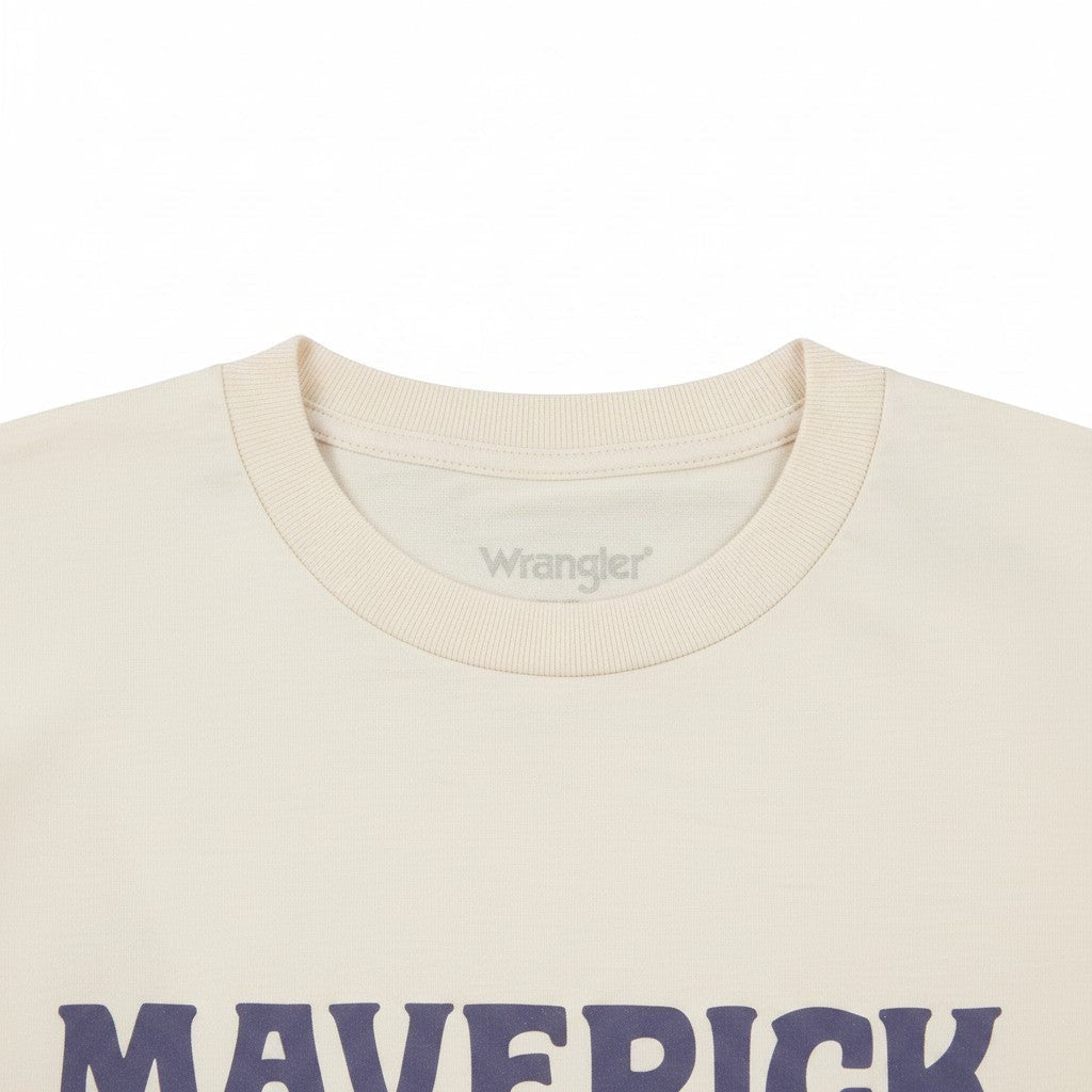 Wrangler Womens T-Shirt – Ringer Tee - Worn White - Wildvine Clothing, Spalding, Lincolnshire