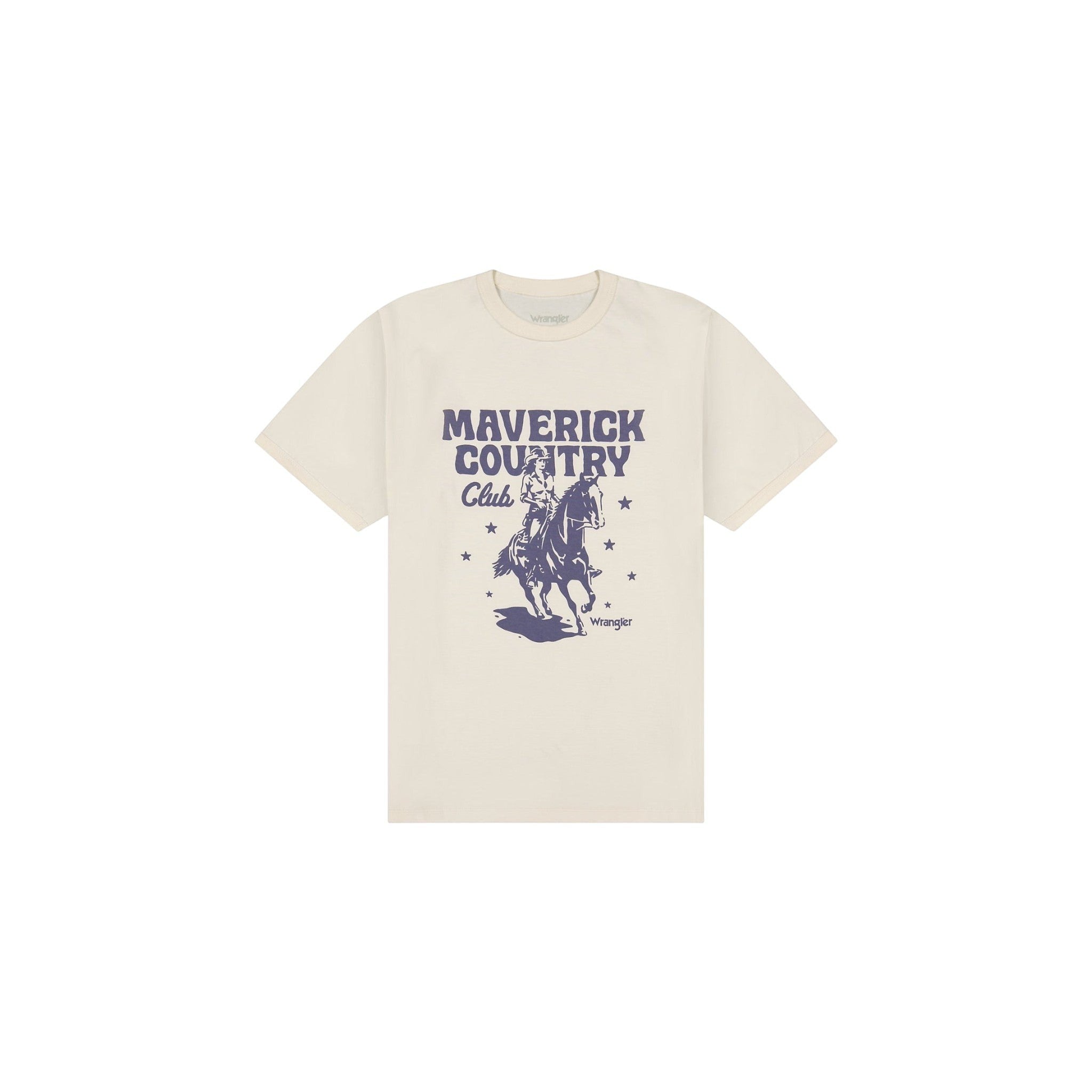 Wrangler Womens T-Shirt – Ringer Tee - Worn White - Wildvine Clothing, Spalding, Lincolnshire