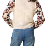 Wild Flower - Ladies - Beaded Floral Crochet V Cardigan - Mocha - Wildvine Clothing, Spalding, Lincolnshire