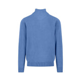 Fynch-Hatton - Mens Knitwear - Troyer-Zip, Superfine - Crystal Blue - Wildvine Clothing, Spalding, Lincolnshire