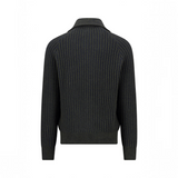 Fynch-Hatton - Mens Knitwear - 2-Tone Ribbed Zip Cardigan - Cypress - 1609618 749 - Wildvine Clothing, Spalding, Lincolnshire