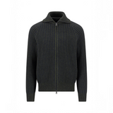 Fynch-Hatton - Mens Knitwear - 2-Tone Ribbed Zip Cardigan - Cypress - 1609618 749 - Wildvine Clothing, Spalding, Lincolnshire