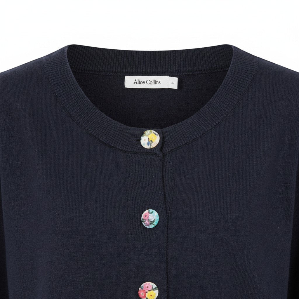 Alice Collins - Daphne Cardigan - Rich Navy - Wildvine Clothing, Spalding, Lincolnshire