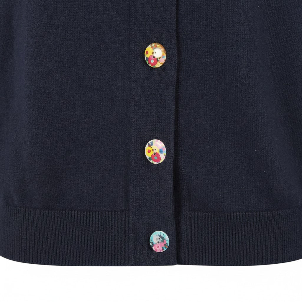 Alice Collins - Daphne Cardigan - Rich Navy - Wildvine Clothing, Spalding, Lincolnshire