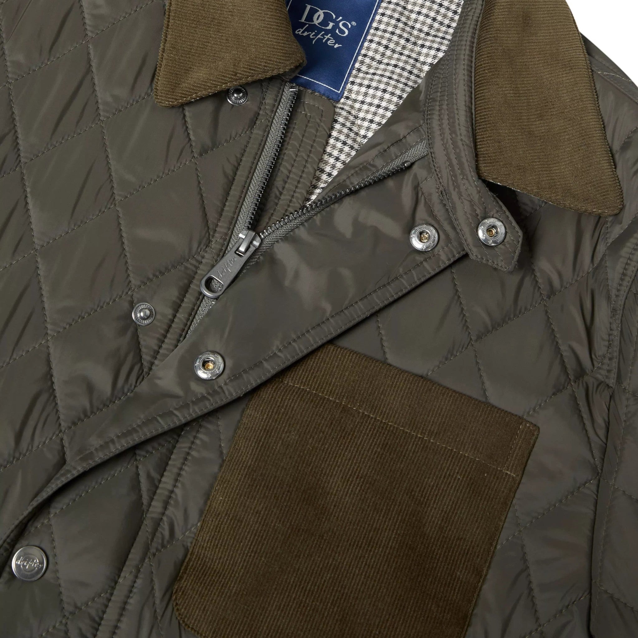 DG's Drifter - Mens - Calder Casual Coat - Dark Green - Wildvine Clothing, Spalding, Lincolnshire