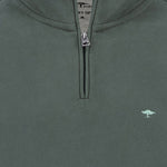 Fynch-Hatton - Mens Knitwear - Sweat Troyer-Zip - Dark Ivy - Wildvine Clothing, Spalding, Lincolnshire