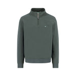 Fynch-Hatton - Mens Knitwear - Sweat Troyer-Zip - Dark Ivy - Wildvine Clothing, Spalding, Lincolnshire