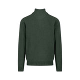 Fynch-Hatton - Mens Knitwear - Troyer-Zip, Superfine - Dark Ivy - Wildvine Clothing, Spalding, Lincolnshire