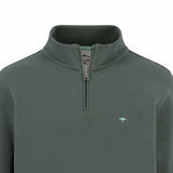 Fynch-Hatton - Mens Knitwear - Sweat Troyer-Zip - Dark Ivy - Wildvine Clothing, Spalding, Lincolnshire