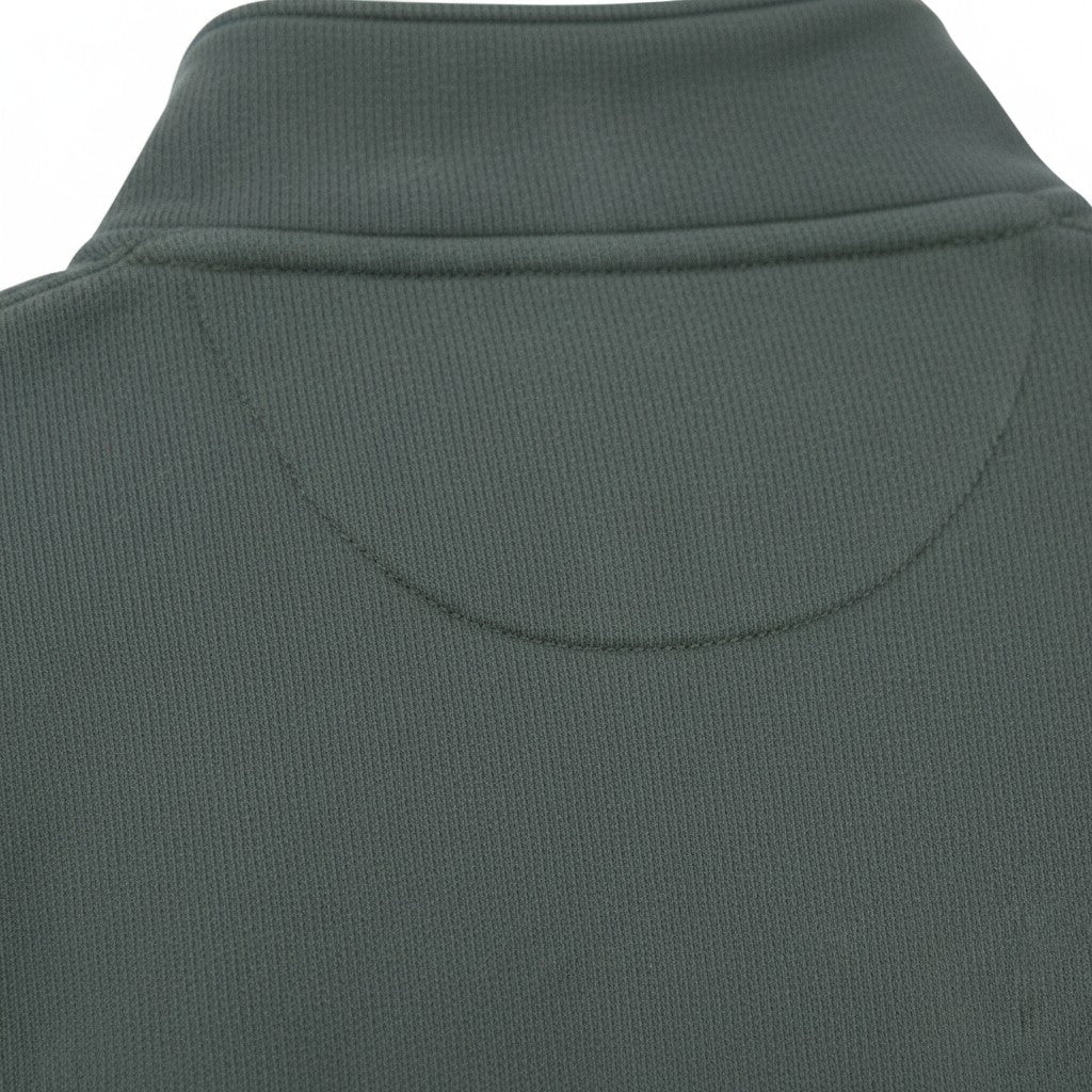 Fynch-Hatton - Mens Knitwear - Sweat Troyer-Zip - Dark Ivy - Wildvine Clothing, Spalding, Lincolnshire