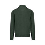 Fynch-Hatton - Mens Knitwear - Troyer-Zip, Superfine - Dark Ivy - Wildvine Clothing, Spalding, Lincolnshire