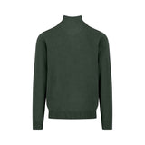 Fynch-Hatton - Mens Knitwear - Troyer-Zip, Superfine - Dark Ivy - Wildvine Clothing, Spalding, Lincolnshire
