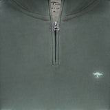 Fynch-Hatton - Mens Knitwear - Sweat Troyer-Zip - Dark Ivy - Wildvine Clothing, Spalding, Lincolnshire
