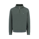 Fynch-Hatton - Mens Knitwear - Sweat Troyer-Zip - Dark Ivy - Wildvine Clothing, Spalding, Lincolnshire