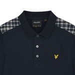 Lyle & Scott - Mens Check Panelled Polo Shirt - Dark Navy SP2470V Z271 - Wildvine Clothing, Spalding, Lincolnshire