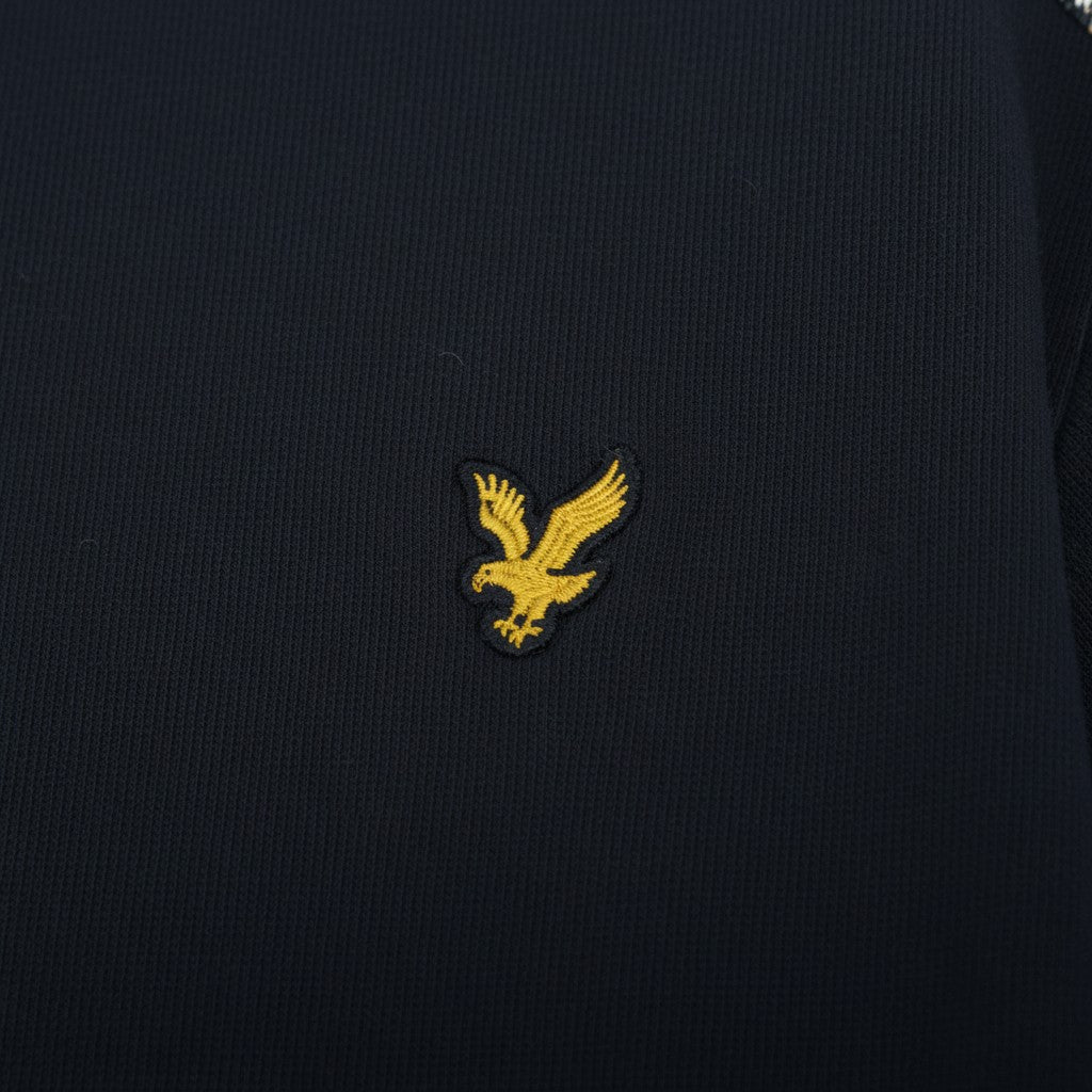 Lyle & Scott - Mens Check Panelled Crewneck Sweatshirt - Dark Navy ML2597V Z271 - Wildvine Clothing, Spalding, Lincolnshire