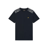 Lyle & Scott - Mens Check Panelled T-Shirt - Dark Navy TS2460V Z271 - Wildvine Clothing, Spalding, Lincolnshire