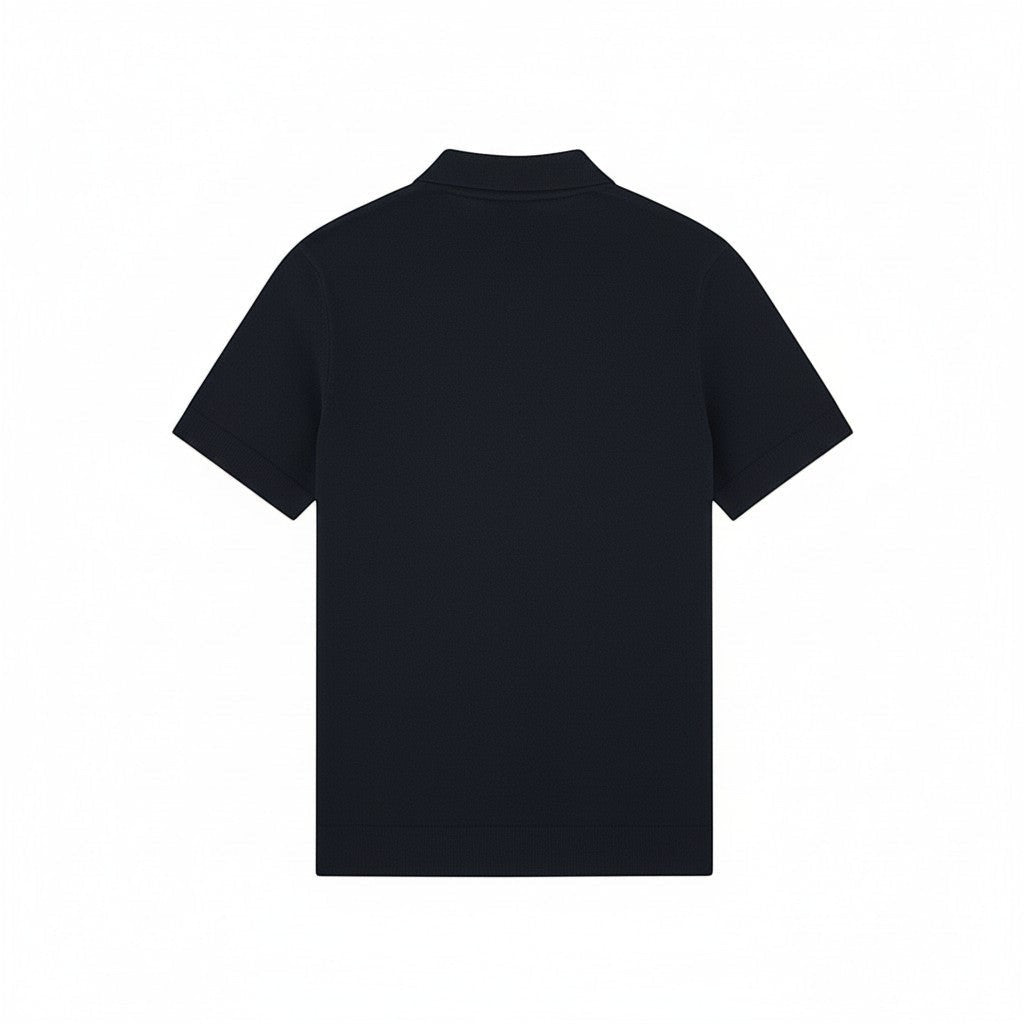 Lyle & Scott - Mens Cotton Short Sleeve Knitted Polo - Dark Navy KN2412V Z271 - Wildvine Clothing, Spalding, Lincolnshire