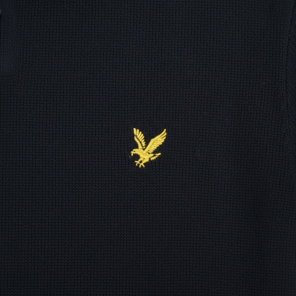 Lyle & Scott - Mens Cotton Short Sleeve Knitted Polo - Dark Navy KN2412V Z271 - Wildvine Clothing, Spalding, Lincolnshire